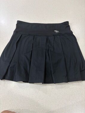 Abercrombie & Fitch Black Pleated Athletic Skort